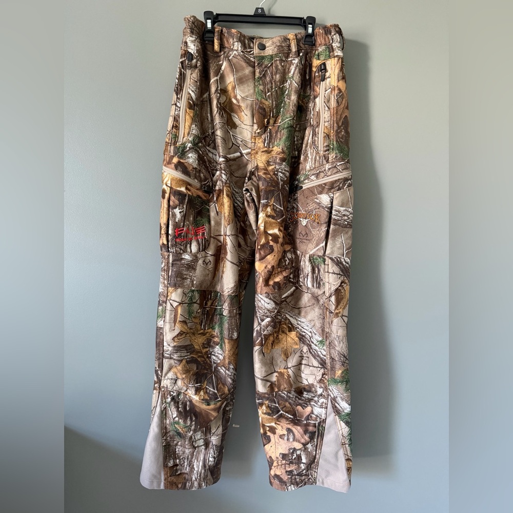 Realtree Camouflage SCENTLOK Fleece Lined Carbon Alloy Pants Medium Hunting